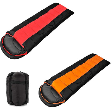 Sacco a pelo da campeggio con sacca per il trasporto lettino imbottito impermeabile 5°-25° 200x80 cm - enzoled