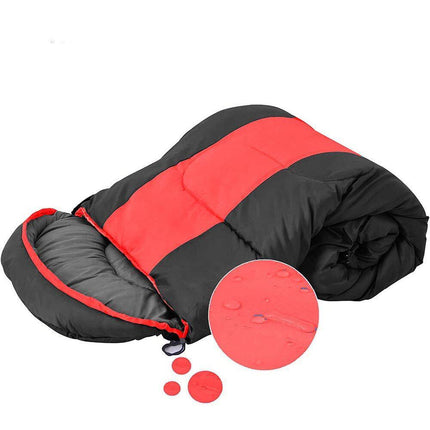 Sacco a pelo da campeggio con sacca per il trasporto lettino imbottito impermeabile 5°-25° 200x80 cm - enzoled