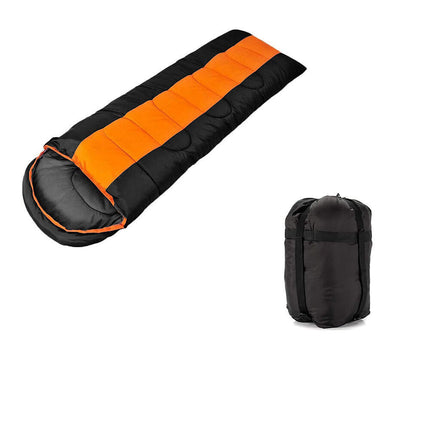 Sacco a pelo da campeggio con sacca per il trasporto lettino imbottito impermeabile 5°-25° 200x80 cm - enzoled