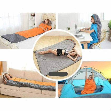 Sacco a pelo da campeggio con sacca per il trasporto lettino imbottito impermeabile 5°-25° 200x80 cm - enzoled