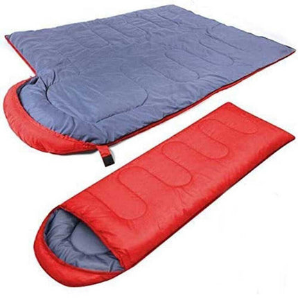 Sacco a pelo da campeggio con sacca per il trasporto lettino imbottito impermeabile singolo 210x70 cm - enzoled