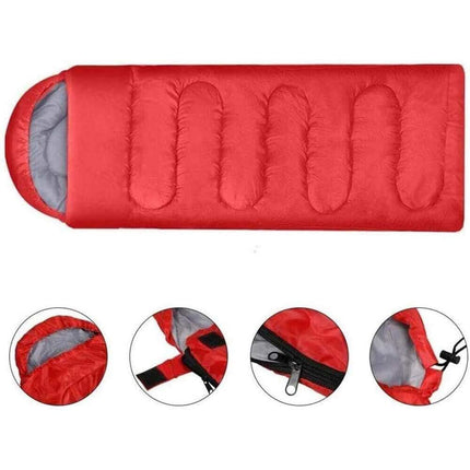 Sacco a pelo da campeggio con sacca per il trasporto lettino imbottito impermeabile singolo 210x70 cm - enzoled