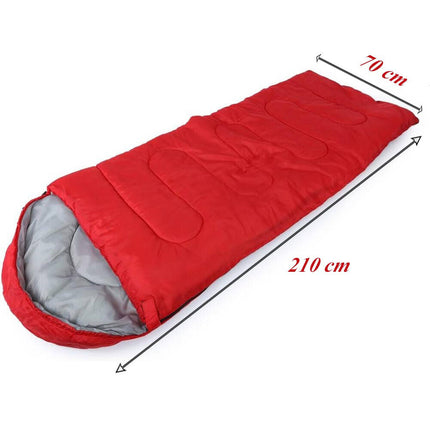 Sacco a pelo da campeggio con sacca per il trasporto lettino imbottito impermeabile singolo 210x70 cm - enzoled