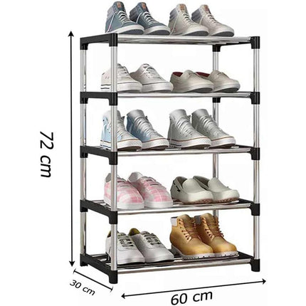 Scarpiera impilabile portascarpe scaffale 5  ripiani Organizer Scarpe salvaspazio - enzoled
