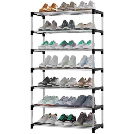 Scarpiera impilabile portascarpe scaffale 7  ripiani Organizer Scarpe salvaspazio - enzoled