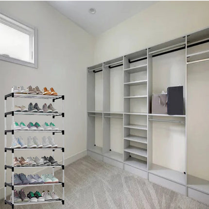 Scarpiera impilabile portascarpe scaffale 7  ripiani Organizer Scarpe salvaspazio - enzoled