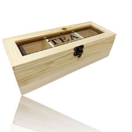 Scatola in legno porta bustine da the tisane caffè te tea scatola decorativa per casa b&b hotel - enzoled