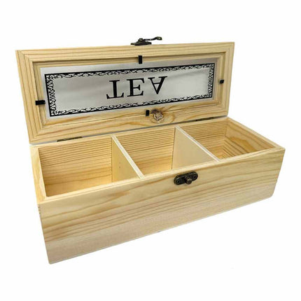 Scatola in legno porta bustine da the tisane caffè te tea scatola decorativa per casa b&b hotel - enzoled