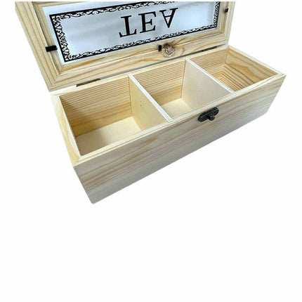 Scatola in legno porta bustine da the tisane caffè te tea scatola decorativa per casa b&b hotel - enzoled