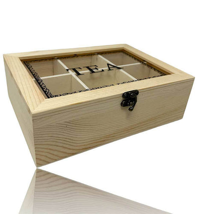Scatola in legno porta bustine da the tisane caffè te tea scatola decorativa per casa b&b hotel - enzoled