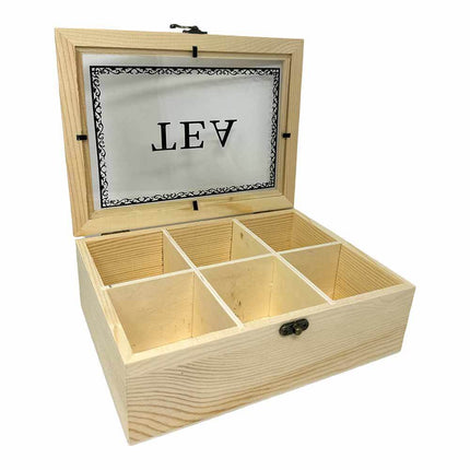 Scatola in legno porta bustine da the tisane caffè te tea scatola decorativa per casa b&b hotel - enzoled