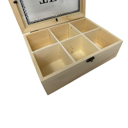 Scatola in legno porta bustine da the tisane caffè te tea scatola decorativa per casa b&b hotel - enzoled