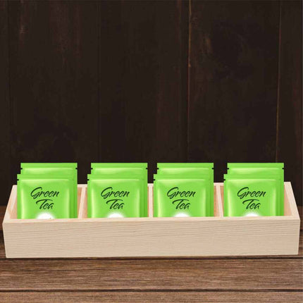 Scatola in legno personalizzabile contenitore portaoggetti per bustine di the scatole decorative decoupage - enzoled