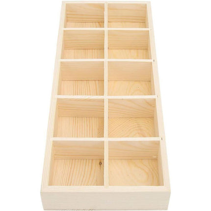 Scatola in legno personalizzabile contenitore portaoggetti per bustine di the scatole decorative decoupage - enzoled