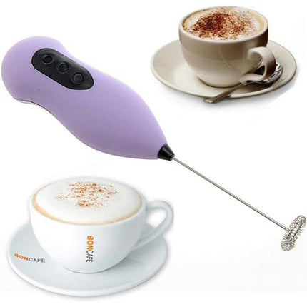 Montalatte elettrico a immersione schiumalatte schiumatore a frullino cappuccinatore per latte schiumato cappuccino - enzoled