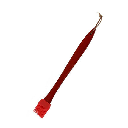 Kit barbecue 3 utensili coltello e forchettone in acciaio pennello con setole in silicone per grill carne baciata manico in legno attrezzi da cucina - enzoled