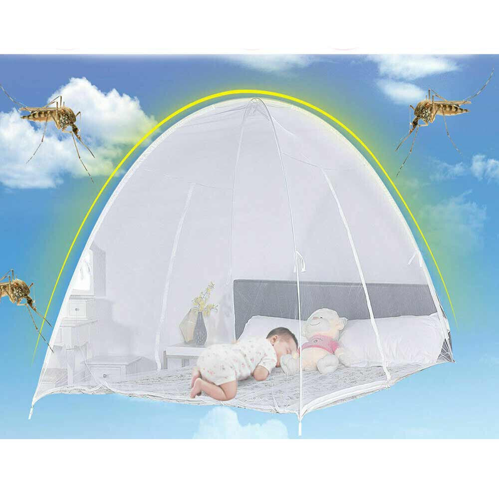 Zanzariera per letto lettino portatile tenda di protezione per casa campeggio contro insetti zanzare con cerniera rete pop up 200x150 cm - enzoled