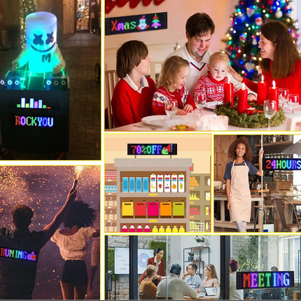 Tabella display LED RGB flessibile programmabile con telecomando App enzoled