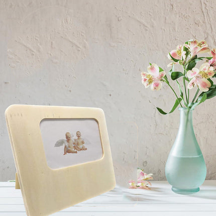 Cornice portafoto in legno da tavolo per foto fotografie da appoggio personalizzabile con decoupage pittura - enzoled