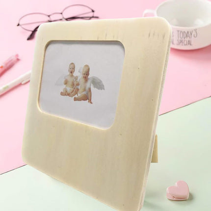 Cornice portafoto in legno da tavolo per foto fotografie da appoggio personalizzabile con decoupage pittura - enzoled