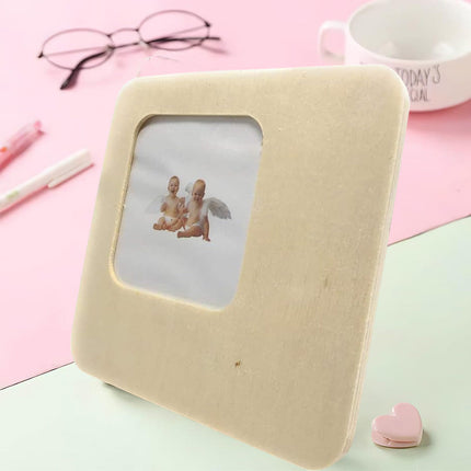 Cornice portafoto in legno da tavolo per foto fotografie da appoggio personalizzabile con decoupage pittura - enzoled