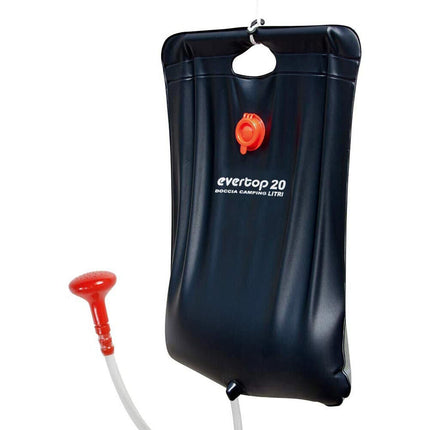 Doccia da campeggio 20 litri doccia solare portatile pvc con doccetta gancio barca camping spiaggia 58x42 cm - enzoled