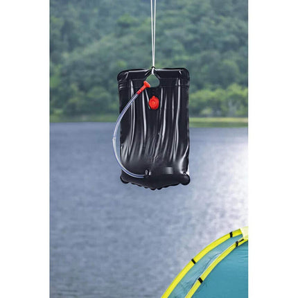 Doccia da campeggio 20 litri doccia solare portatile pvc con doccetta gancio barca camping spiaggia 58x42 cm - enzoled