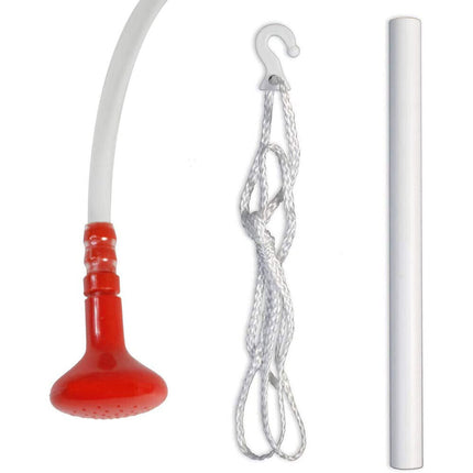 Doccia da campeggio 20 litri doccia solare portatile pvc con doccetta gancio barca camping spiaggia 58x42 cm - enzoled