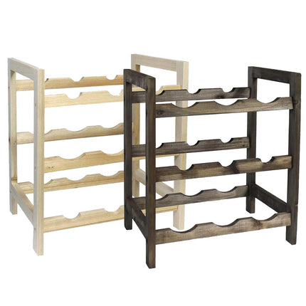 Cantinetta portabottiglie in legno 9 posti cantina per bottiglie di vino portabottiglia da terra 3 ripiani - enzoled