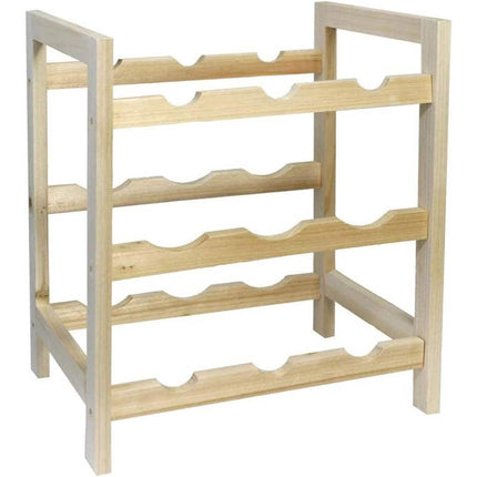 Cantinetta portabottiglie in legno 9 posti cantina per bottiglie di vino portabottiglia da terra 3 ripiani - enzoled