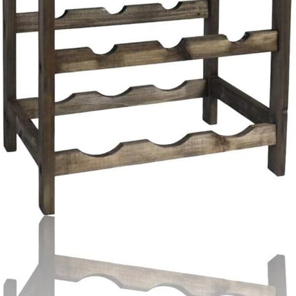 Cantinetta portabottiglie in legno 9 posti cantina per bottiglie di vino portabottiglia da terra 3 ripiani - enzoled