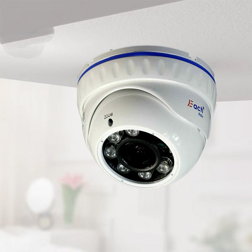 Telecamera dome AHD full hd 2 mpx lente varifocale 2,8 12 mm 6 led array esterno ed interno focus e zoom regolabile camera di sorveglianza - enzoled