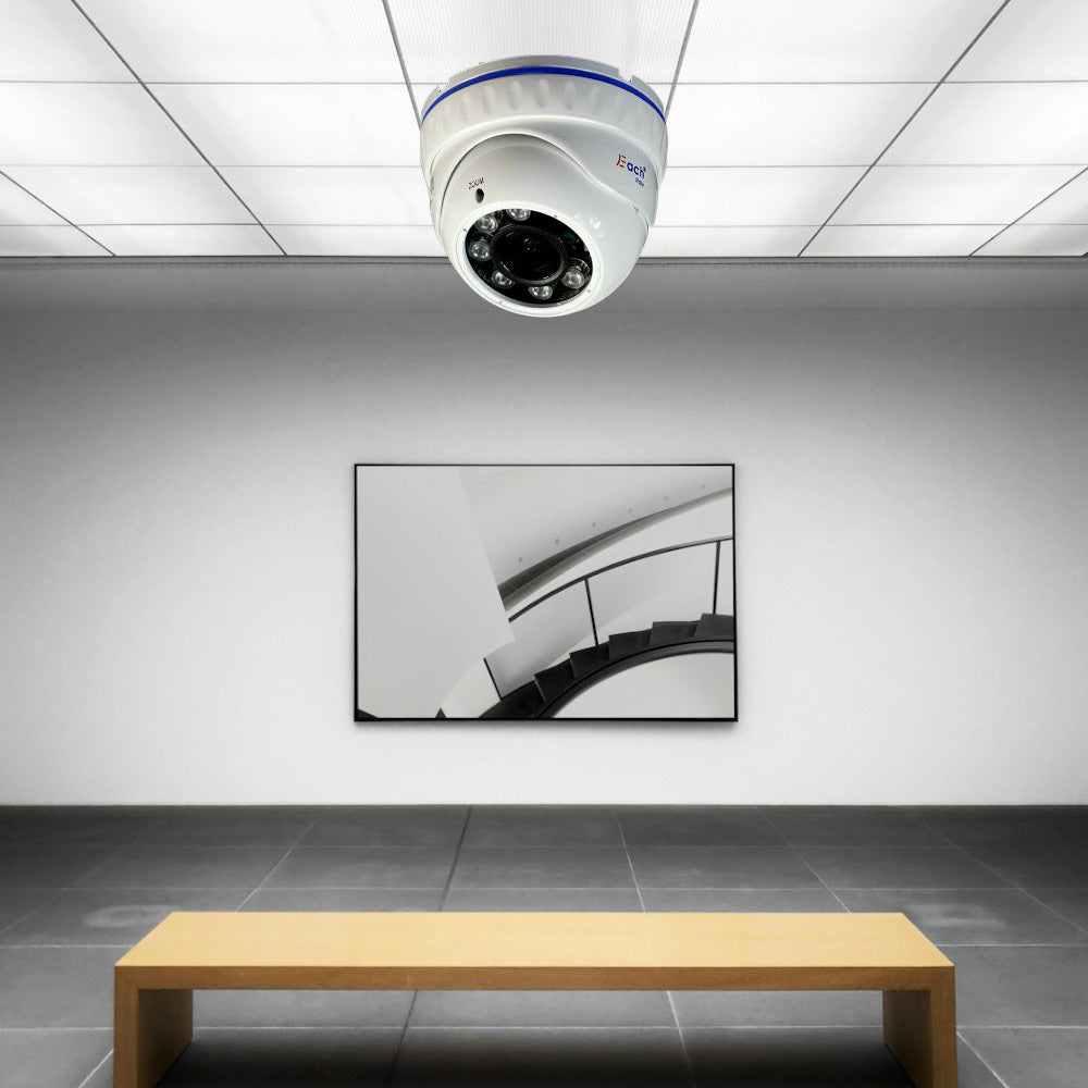 Telecamera dome AHD full hd 2 mpx lente varifocale 2,8 12 mm 6 led array esterno ed interno focus e zoom regolabile camera di sorveglianza - enzoled