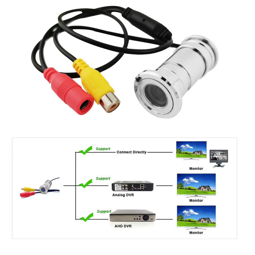Telecamera spioncino per porta d’ingresso occhiello per la sicurezza videosorveglianza monitor regolabile 4 a 6 cm - enzoled
