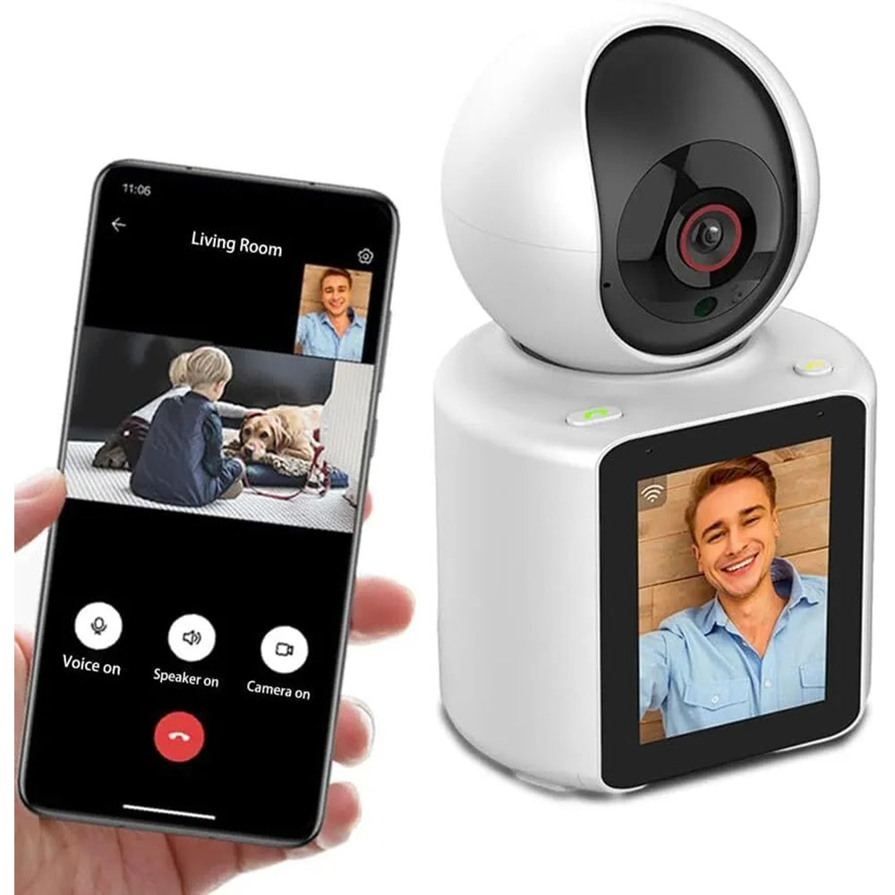 Telecamera WiFi Full HD 1080P per videosorveglianza motorizzata con monitor 2,8” con videochiamata - enzoled