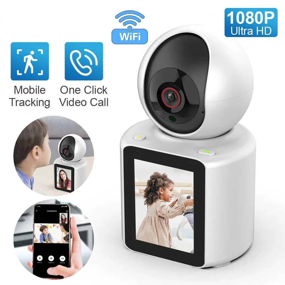 Telecamera WiFi Full HD 1080P per videosorveglianza motorizzata con monitor 2,8” con videochiamata - enzoled