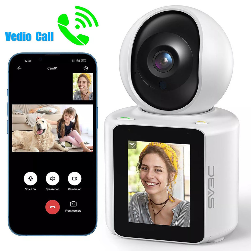 Telecamera WiFi Full HD 1080P per videosorveglianza motorizzata con monitor 2,8” con videochiamata - enzoled