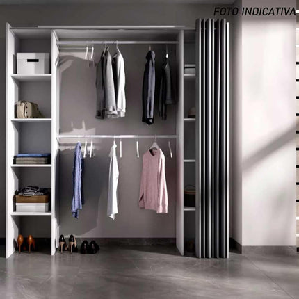 Bastone bianco per tenda estensibile telescopica asta appendiabiti per armadio allungabile regolabile da 110 a 200 - enzoled