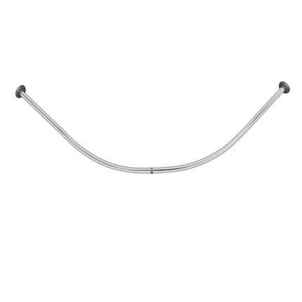 Bastone per tenda doccia curvo universale aste 90x90 cm argento asta per tende arredo bagno - enzoled