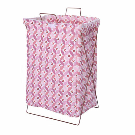 Cesto porta biancheria pieghevole sacca richiudibile per panni sporchi da bagno lavanderia 55x35x25 cm - enzoled