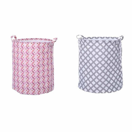 Cesto portabiancheria in tessuto con manici sacca per panni sporchi biancheria da bagno lavanderia pieghevole 40x50 cm - enzoled