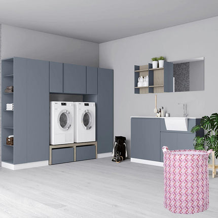 Cesto portabiancheria in tessuto con manici sacca per panni sporchi biancheria da bagno lavanderia pieghevole 40x50 cm - enzoled