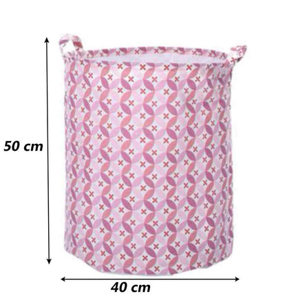 Cesto portabiancheria in tessuto con manici sacca per panni sporchi biancheria da bagno lavanderia pieghevole 40x50 cm - enzoled