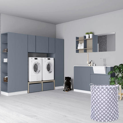 Cesto portabiancheria in tessuto con manici sacca per panni sporchi biancheria da bagno lavanderia pieghevole 40x50 cm - enzoled