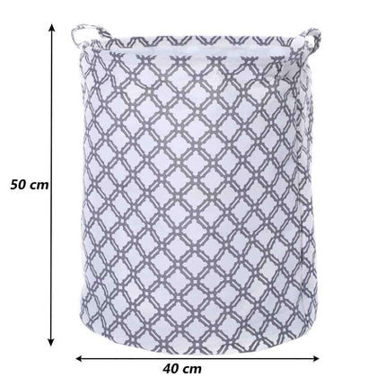 Cesto portabiancheria in tessuto con manici sacca per panni sporchi biancheria da bagno lavanderia pieghevole 40x50 cm - enzoled