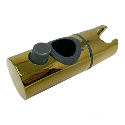 Colonna doccia moderna saliscendi con soffione rotondo doccetta telefono e portasapone per box doccia oro - enzoled