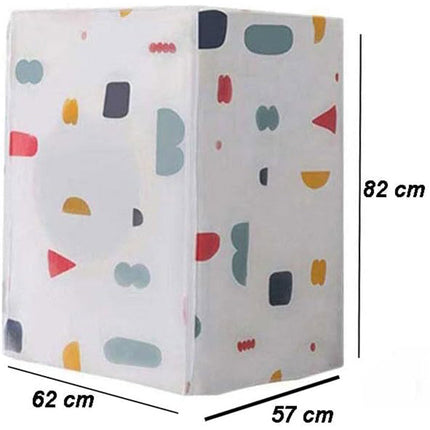 Coprilavatrice con Apertura carico Frontale Chiusura a Zip 82x62x57 cm Telo Protettivo in PVC per lavatrici - enzoled