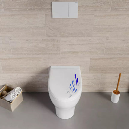 Copriwater in Legno MDF serigrafato tavoletta da Bagno WC con Stampa tema marino Cerniere in Acciaio 43x38 cm - enzoled