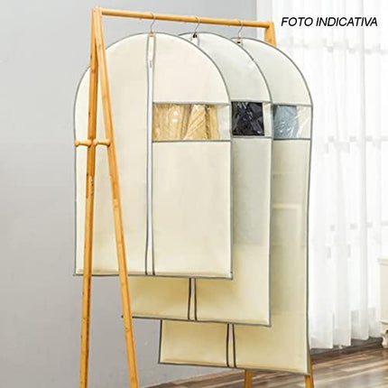 Custodia per abiti e vestiti 100x60 cm protettiva porta abiti da viaggio o per armadio con chiusura a zip con cerniera - enzoled