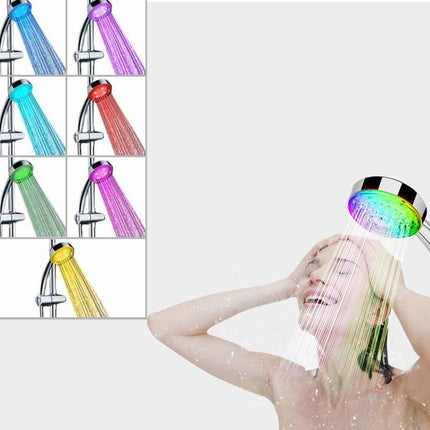 Soffione doccia con led rgb doccetta a telefono 20 e 25  cm cromoterapia doccia emozionale multicolore - enzoled